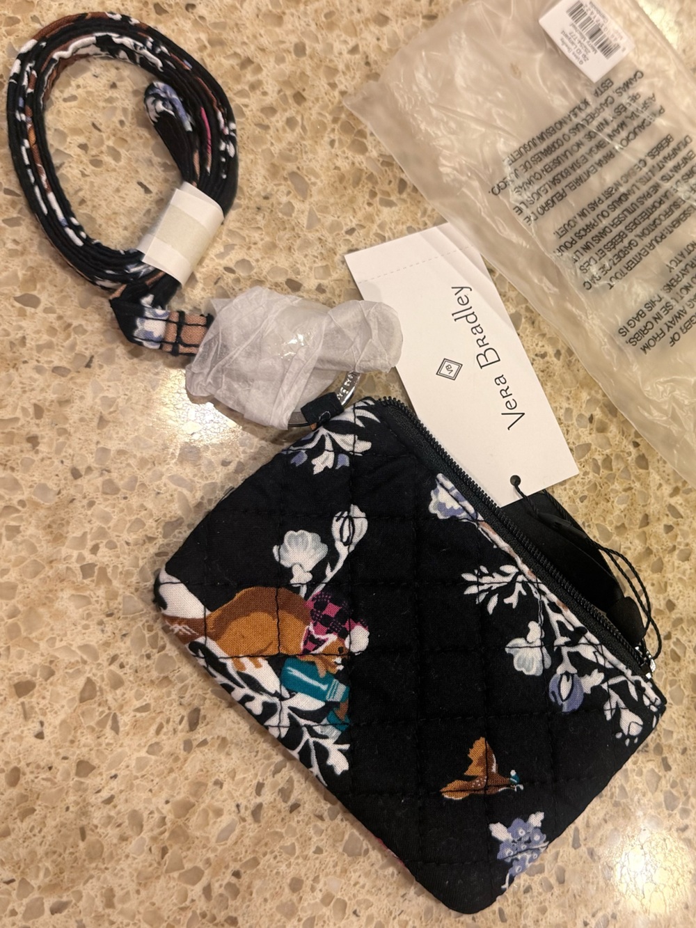 Vera Bradley Set of ID Card Holder with Matching Lanyard